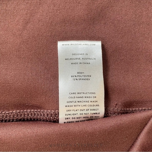 WILO The Label Flare Leggings Size Small Brown Colorblock Split Hem Yoga Pants - Picture 8 of 11